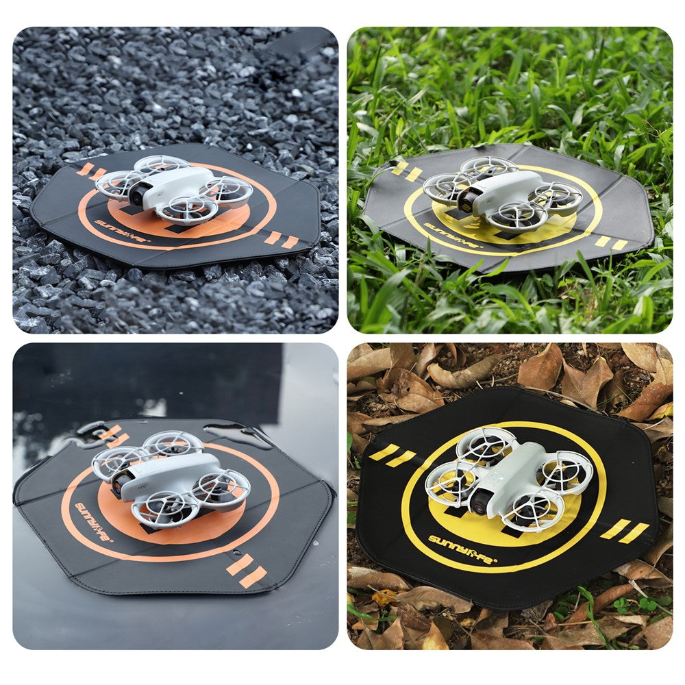 SUNNYLIFE TJP12 35cm PU Leather Double Sided Hexagonal Folding Drone Landing Pad