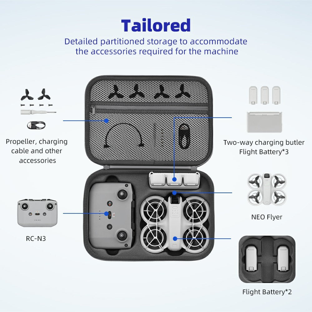 BRDRC For DJI Neo Drone Protective Case Crossbody Portable Storage Bag with Shoulder Strap