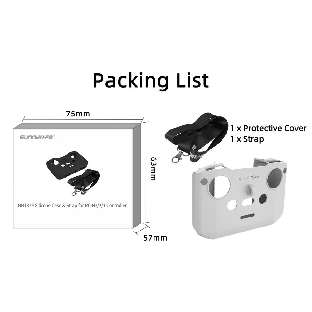 SUNNYLIFE For RC-N3 / 2 / 1 Remote Controller Silicone Protective Cover with Neck Strap