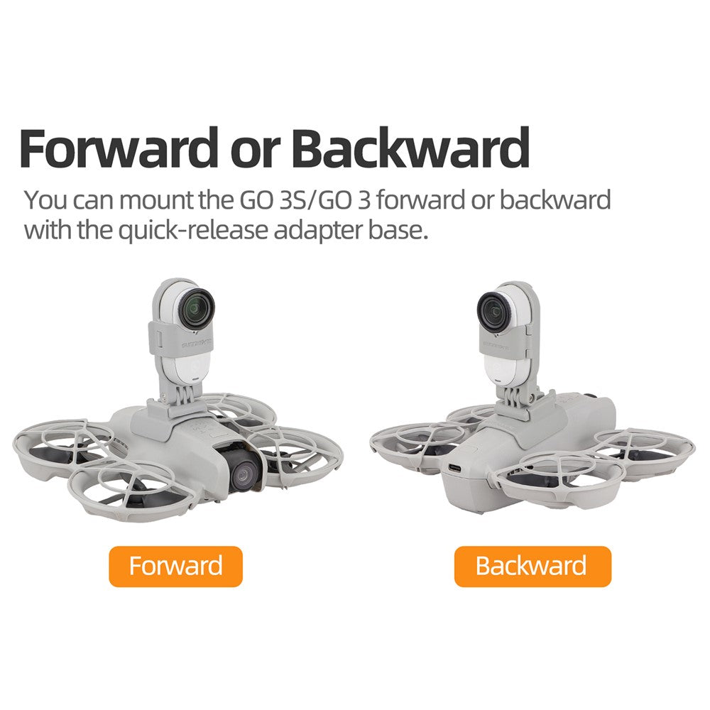 SUNNYLIFE NE-GZ895 For DJI Neo Insta360 GO 3S / GO 3 Action Camera Shock Absorbing Mount Bracket