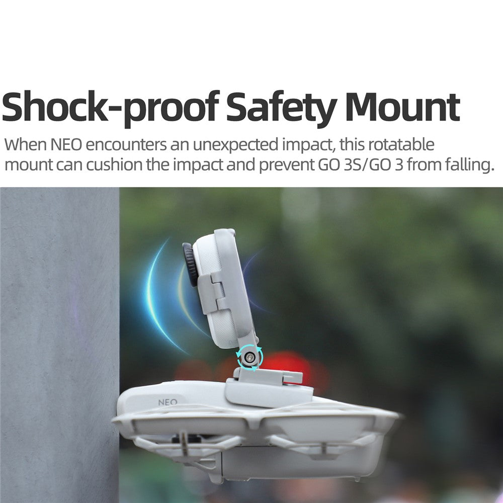 SUNNYLIFE NE-GZ895 For DJI Neo Insta360 GO 3S / GO 3 Action Camera Shock Absorbing Mount Bracket