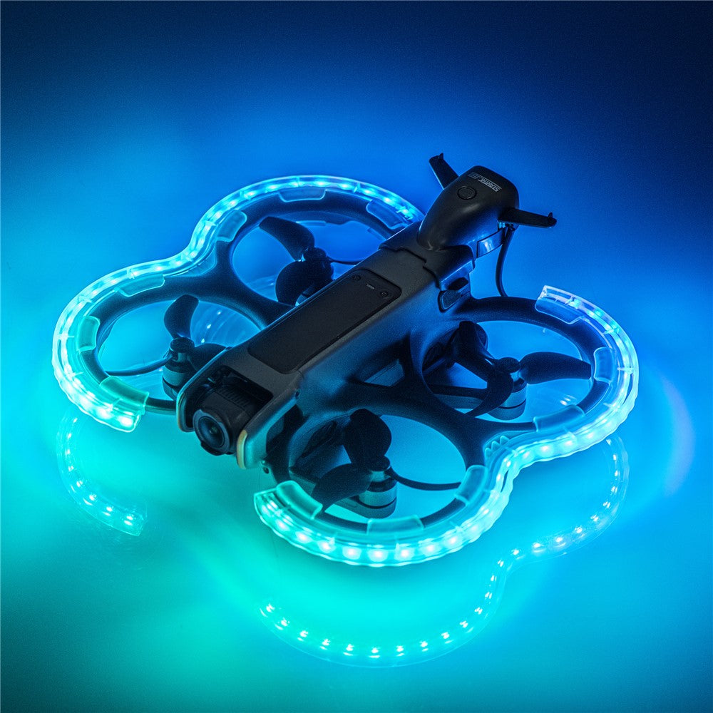 STARTRC 1144758 For DJI Avata 2 Anti-Collision Drone Propeller Guard Plastic Protection Rings with Light