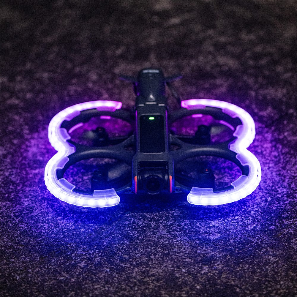 STARTRC 1144758 For DJI Avata 2 Anti-Collision Drone Propeller Guard Plastic Protection Rings with Light