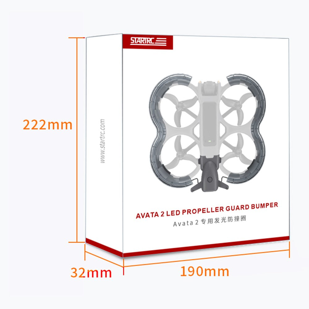 STARTRC 1144758 For DJI Avata 2 Anti-Collision Drone Propeller Guard Plastic Protection Rings with Light