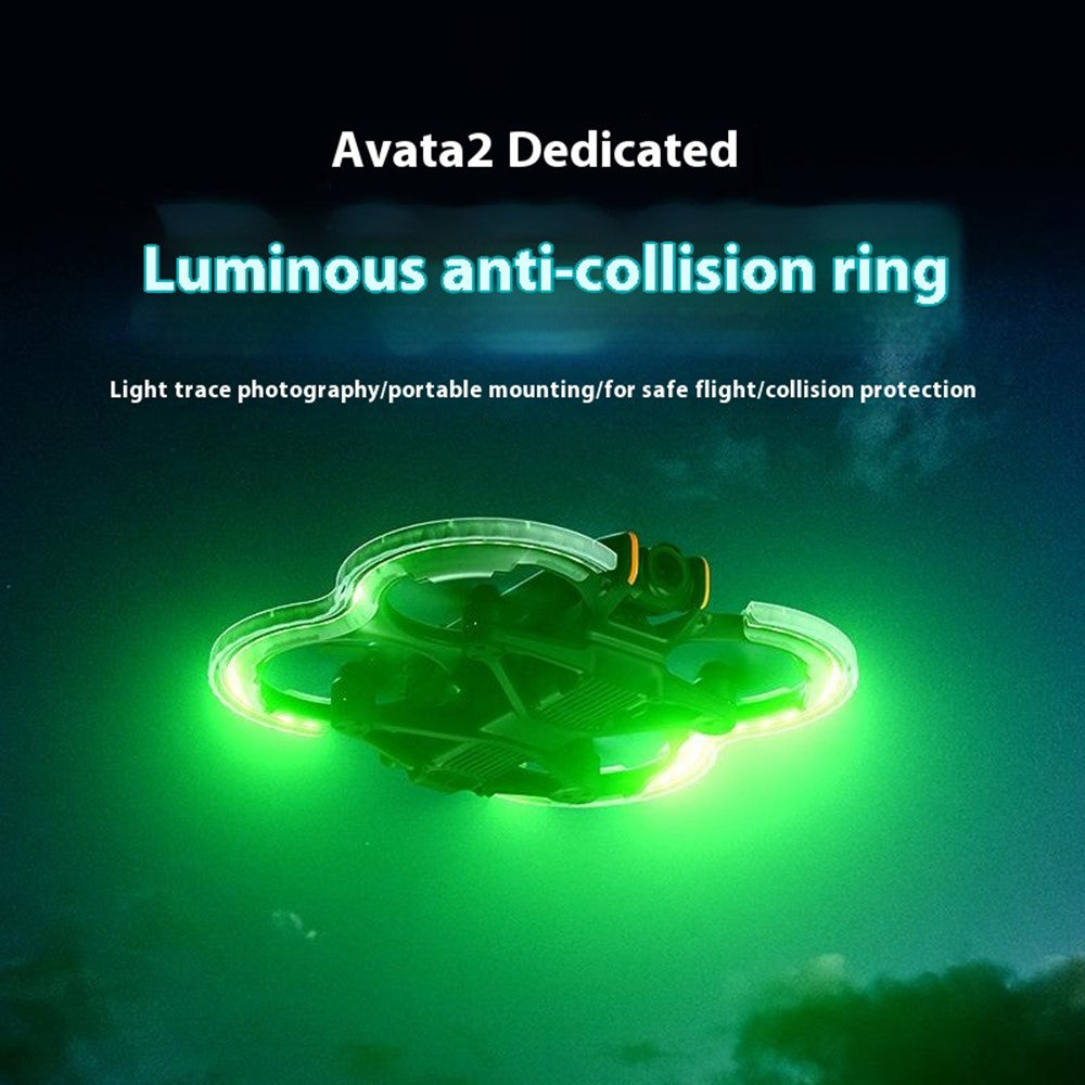 STARTRC 1144758 For DJI Avata 2 Anti-Collision Drone Propeller Guard Plastic Protection Rings with Light