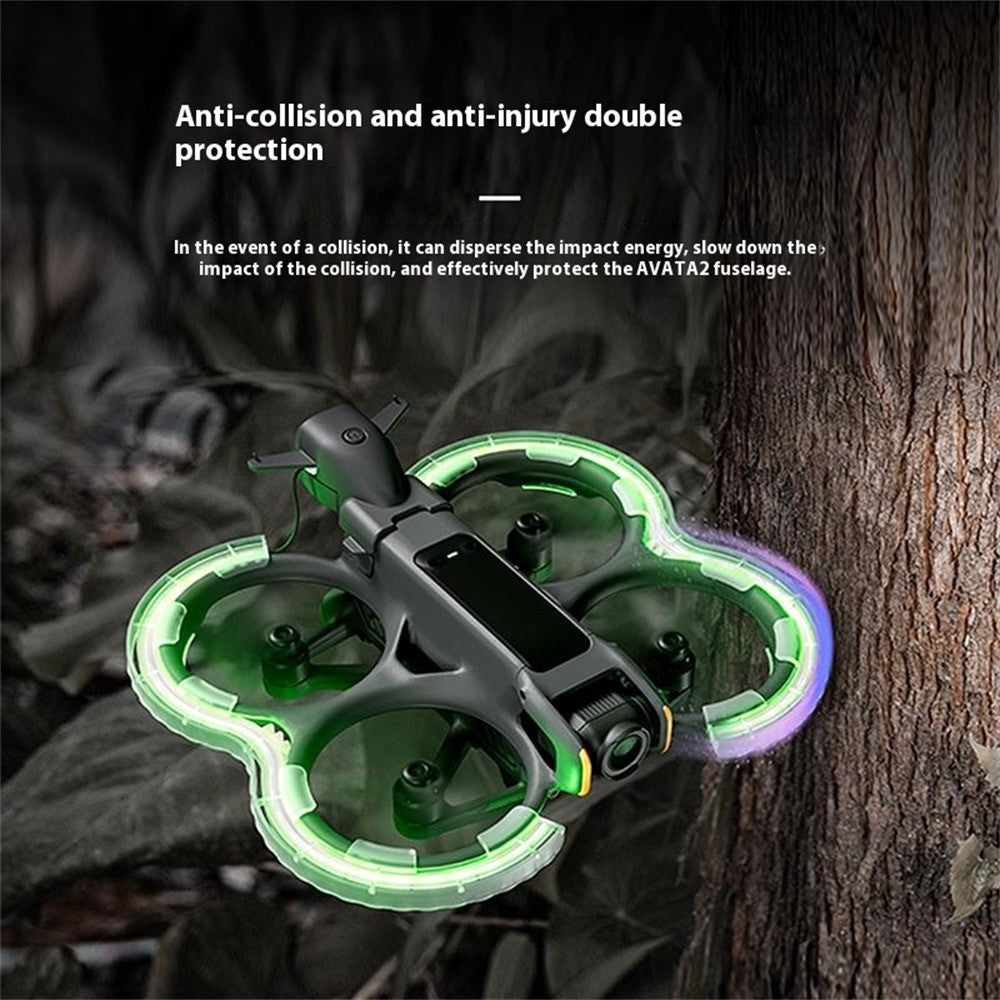 STARTRC 1144758 For DJI Avata 2 Anti-Collision Drone Propeller Guard Plastic Protection Rings with Light