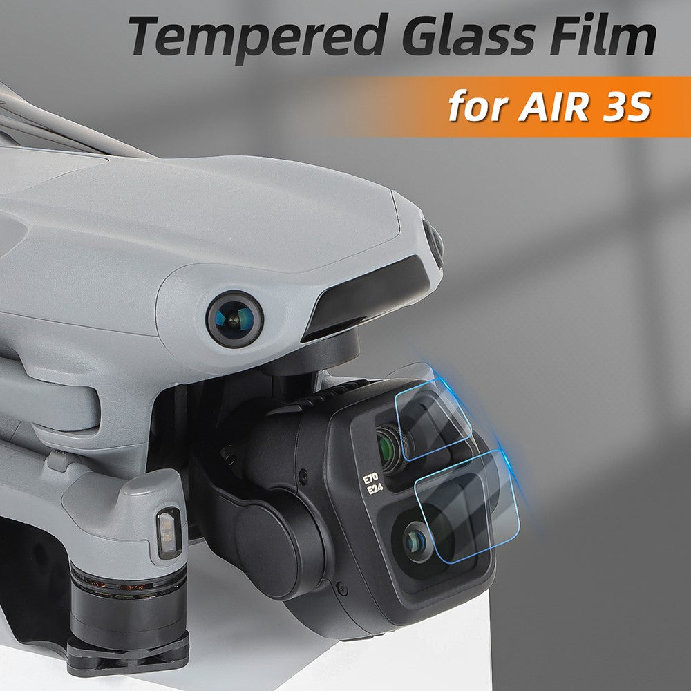 SUNNYLIFE 1 Set For DJI Air 3S Anti-Scratch Drone Tempered Glass Film HD Screen Protector
