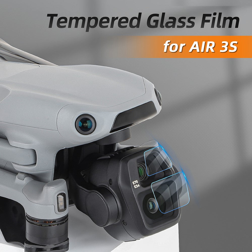 SUNNYLIFE 2 Sets For DJI Air 3S Anti-Scratch Drone Tempered Glass Film HD Screen Protector