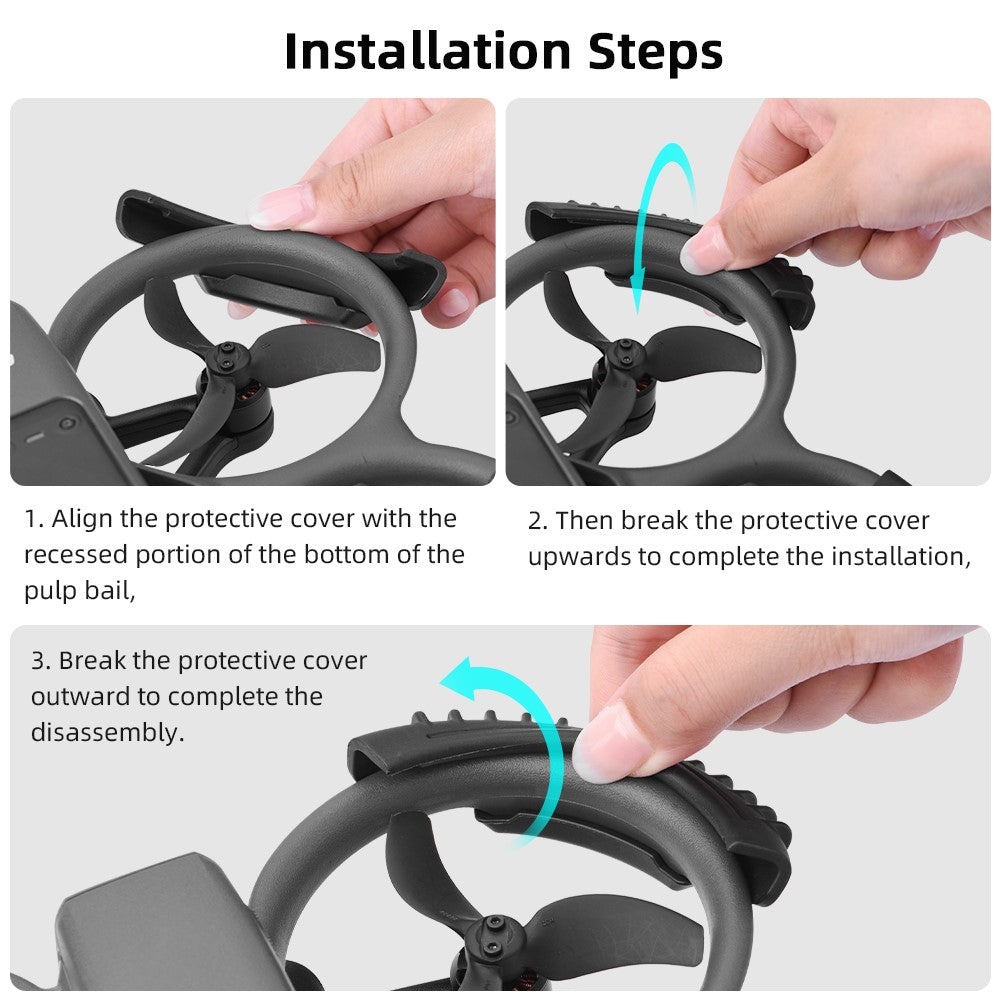 BRDRC 4Pcs / Set Protective Bumper for DJI Avata 2 Propeller Guard Protector Anti-Collision Drone Accessories