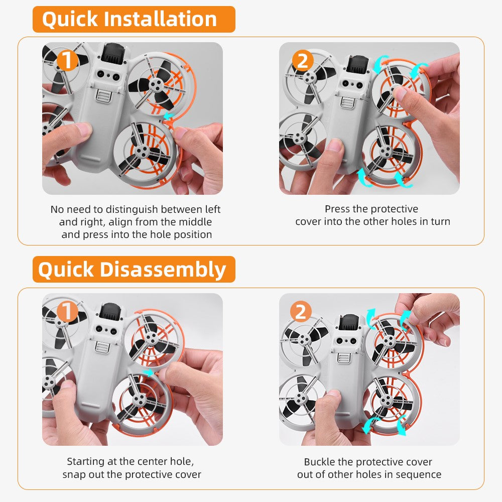 BRDRC Propeller Guard Protector for DJI Neo Drone Protective Bumper Anti-Collision Accessories