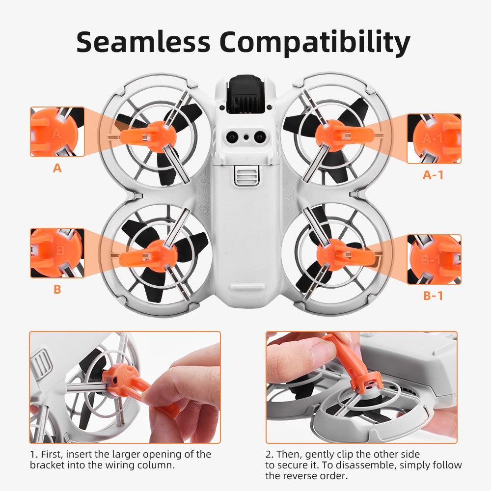BRDRC 4Pcs / Set For DJI Neo Drone Landing Gears Quick Release ABS Extension Legs Kit