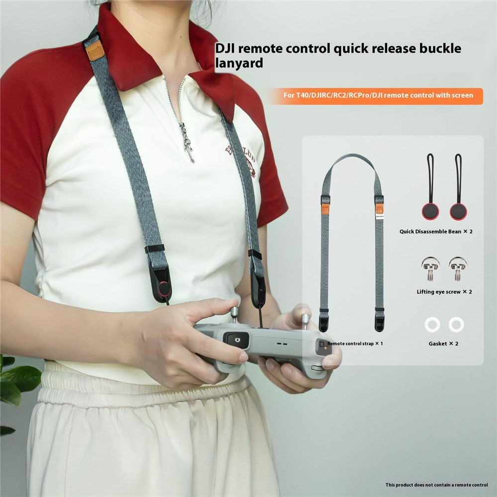 For DJI RC Pro / RC 2 / RC Drone Remote Control Neck Strap Polyester + Cotton Adjustable Length Lanyard