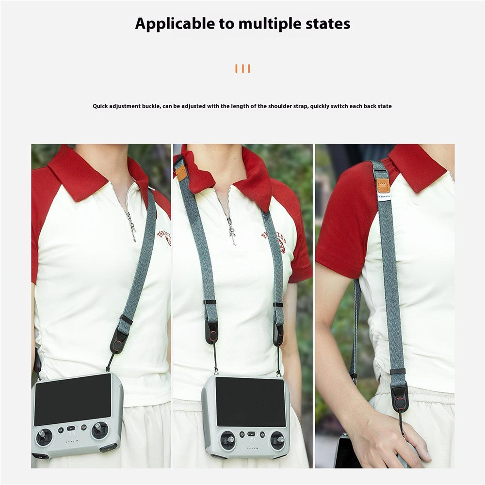 For DJI RC Pro / RC 2 / RC Drone Remote Control Neck Strap Polyester + Cotton Adjustable Length Lanyard