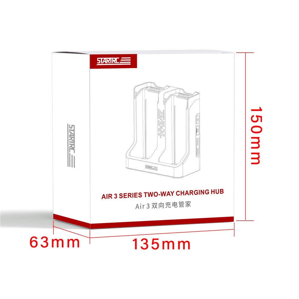 STARTRC 1125351 For DJI Air 3S / Air 3 Charging Butler Dual Battery Storage Box Charger