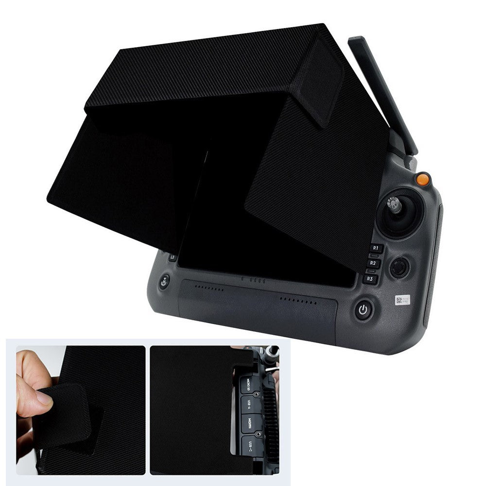 DRPA0824 For DJI RC Plus Remote Controller Sun Hood PVC+PU Foldable Sunshade