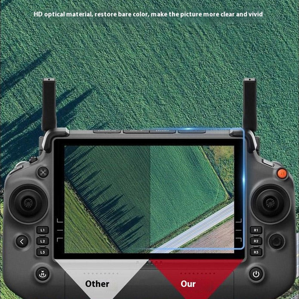 DRPG0830 For DJI RC Plus Remote Controller Tempered Glass Screen Protector 9H Hardness HD Film