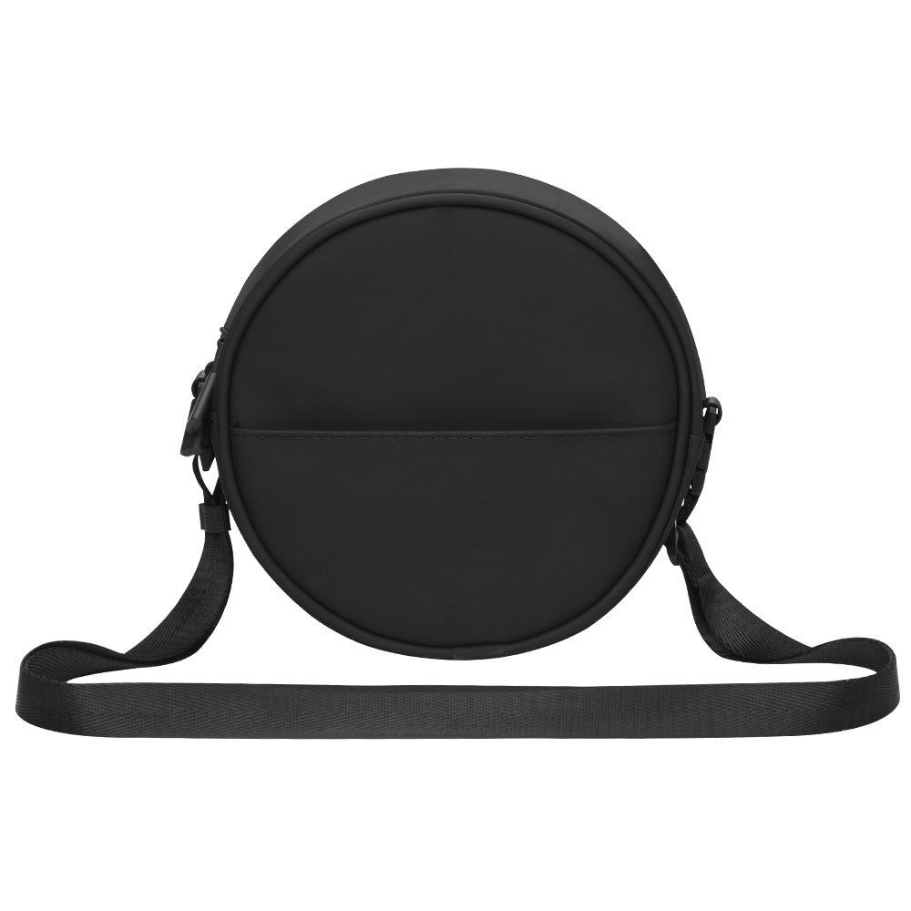 BRDRC For DJI Neo Transparent Window Waterproof PU Leather Round Crossbody Bag