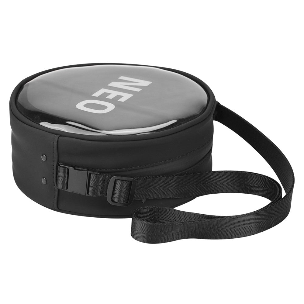 BRDRC For DJI Neo Transparent Window Waterproof PU Leather Round Crossbody Bag