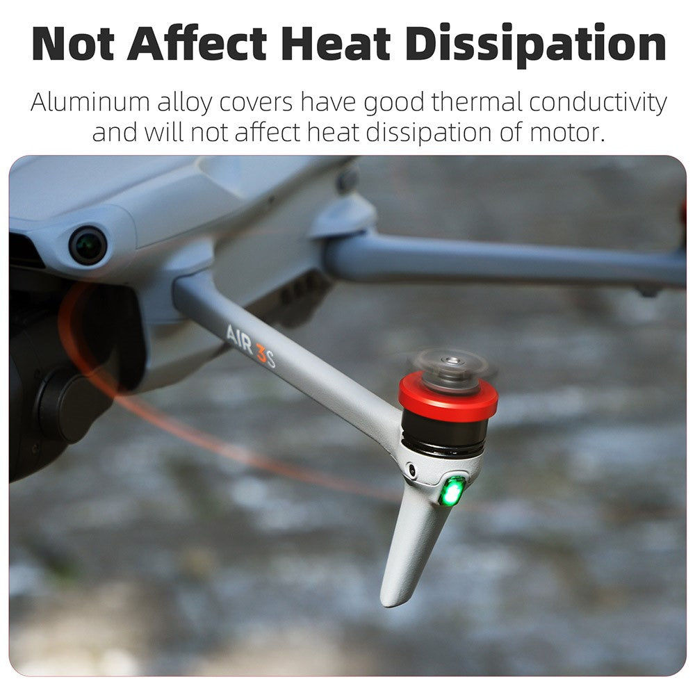 SUNNYLIFE MD912 4Pcs for DJI Air 3S / Air 3 / Mavic 3 Pro / 3 Classic / 3 Aluminum Alloy Motor Caps
