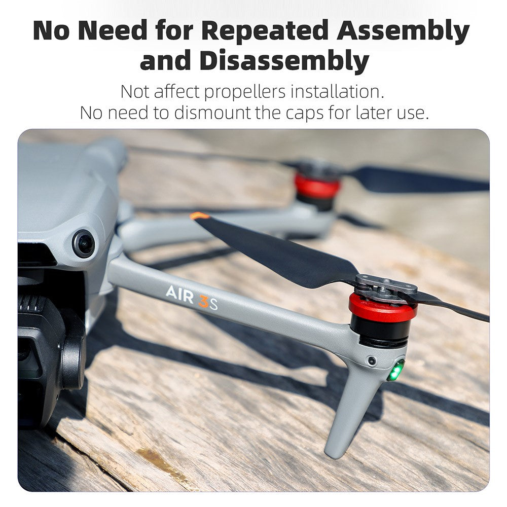 SUNNYLIFE MD912 4Pcs for DJI Air 3S / Air 3 / Mavic 3 Pro / 3 Classic / 3 Aluminum Alloy Motor Caps