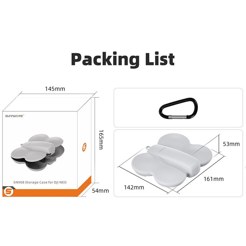 SUNNYLIFE NE-SN908 For DJI Neo Butterfly Storage Case Shockproof Scratch Resistant Protective Case