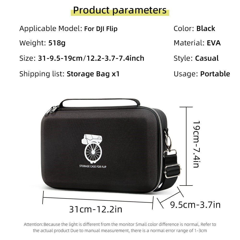 Carrying Case for DJI Flip + RC-2 Remote Controller Storage Bag RC Drone EVA Protective Bag