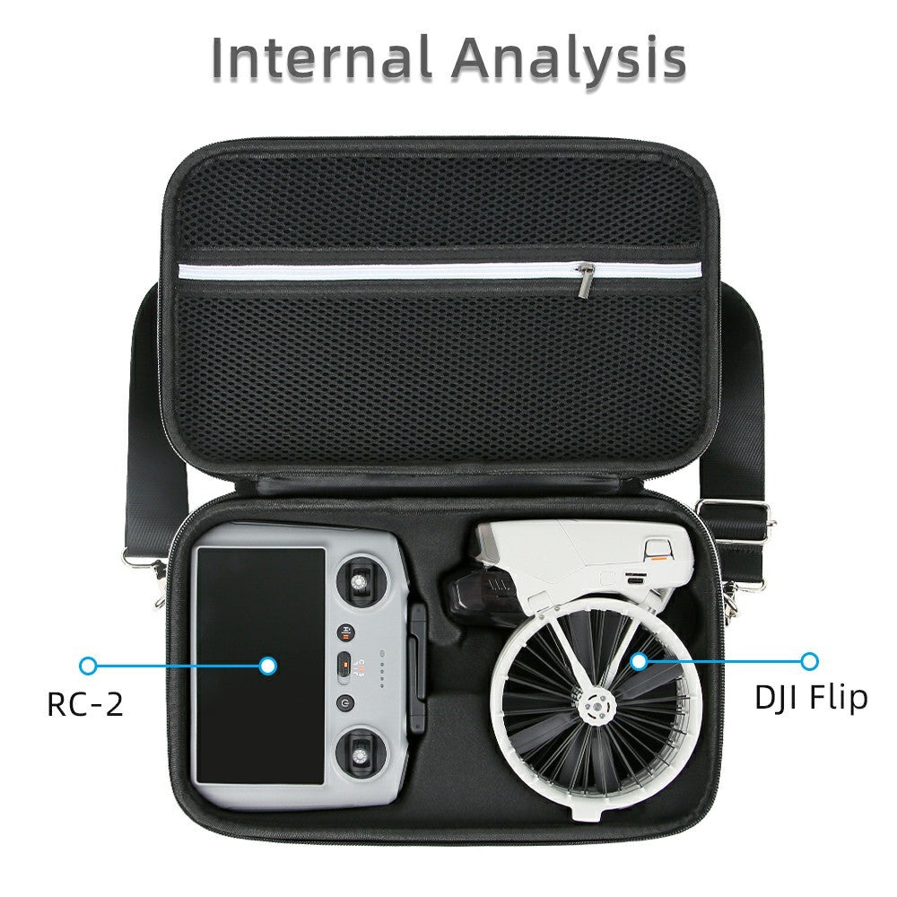 Carrying Case for DJI Flip + RC-2 Remote Controller Storage Bag RC Drone EVA Protective Bag