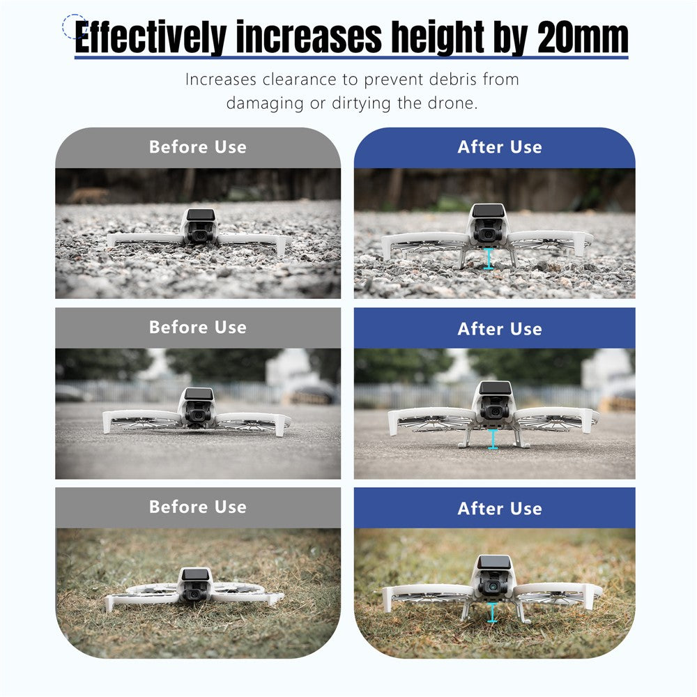 STARTRC 12200085 For DJI Flip Sled Style Foldable Landing Gear 20mm Height Increase Protector