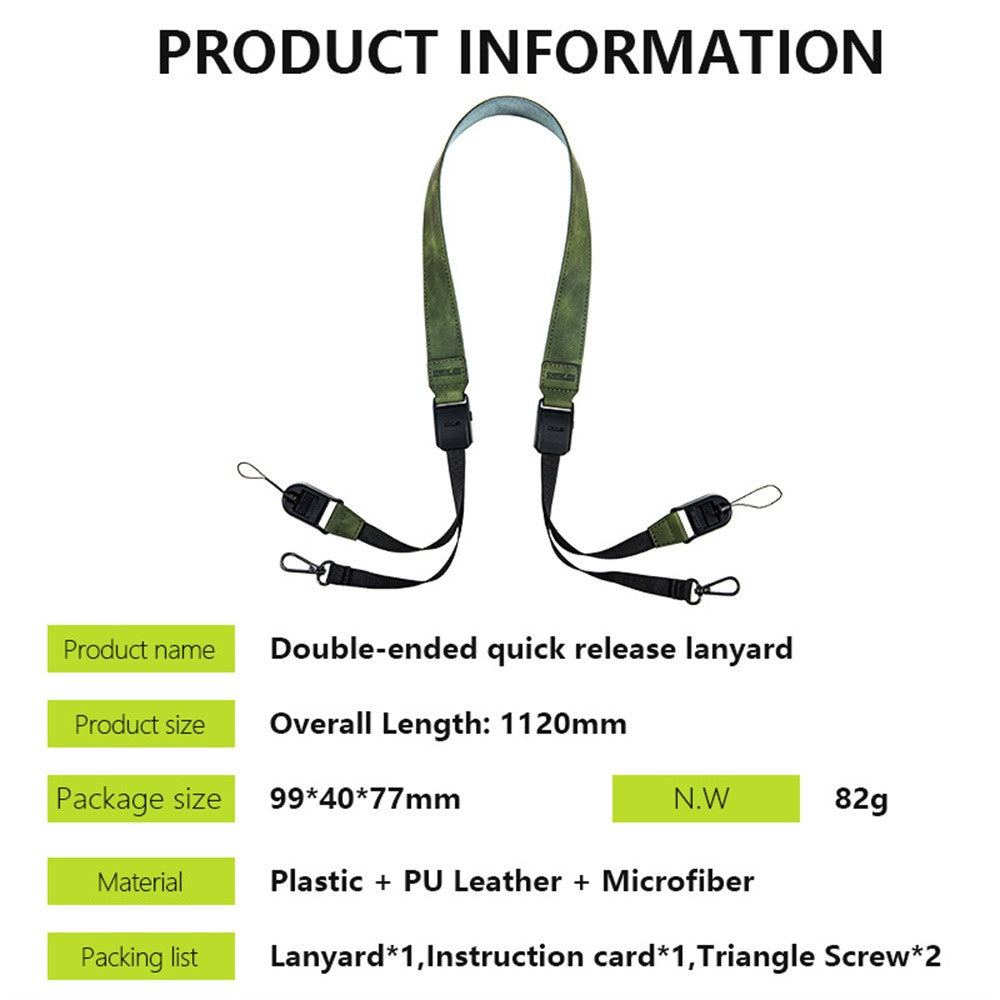 STARTRC 1146370 For DJI RC Pro / RC 2 / RC Quicklink Series Double Ended Lanyard Hands Free Strap for Remote Control