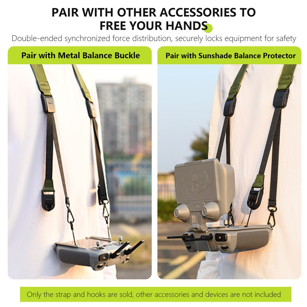 STARTRC 1146370 For DJI RC Pro / RC 2 / RC Quicklink Series Double Ended Lanyard Hands Free Strap for Remote Control
