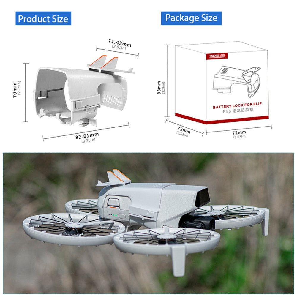 STARTRC 12200087 For DJI Flip Drone Tail Wing Battery Anti Fall Off Buckle Protective Accessory