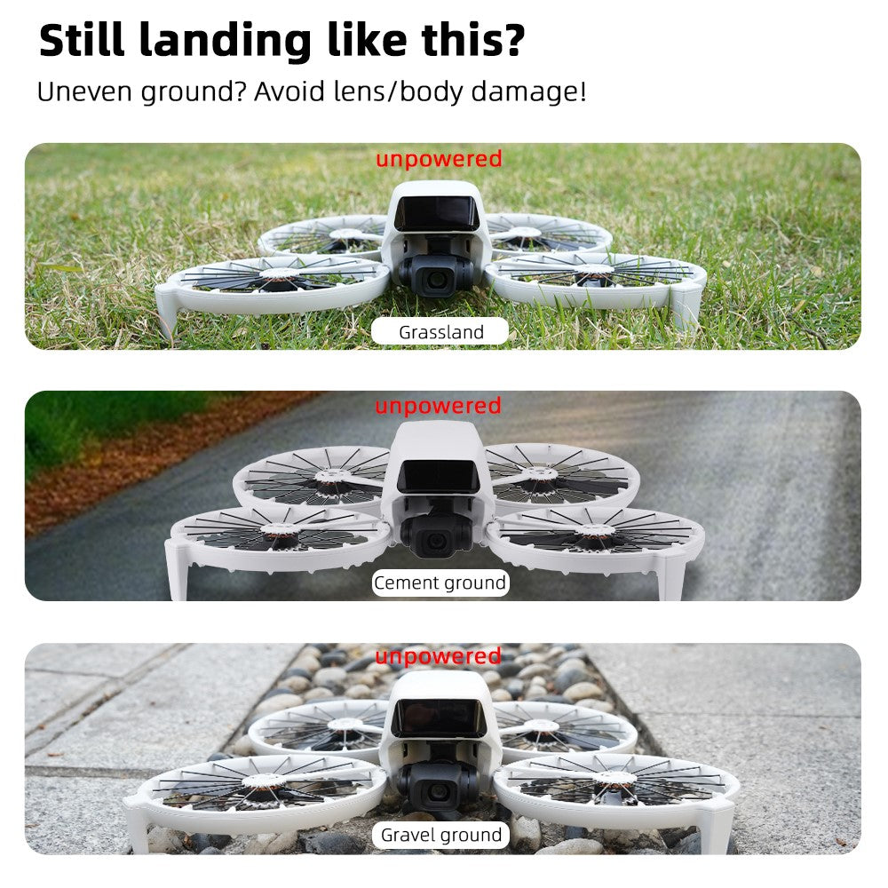 BRDRC For DJI Flip Folding Landing Gear Kickstand Height Increase Protective Legs Drone Accessory
