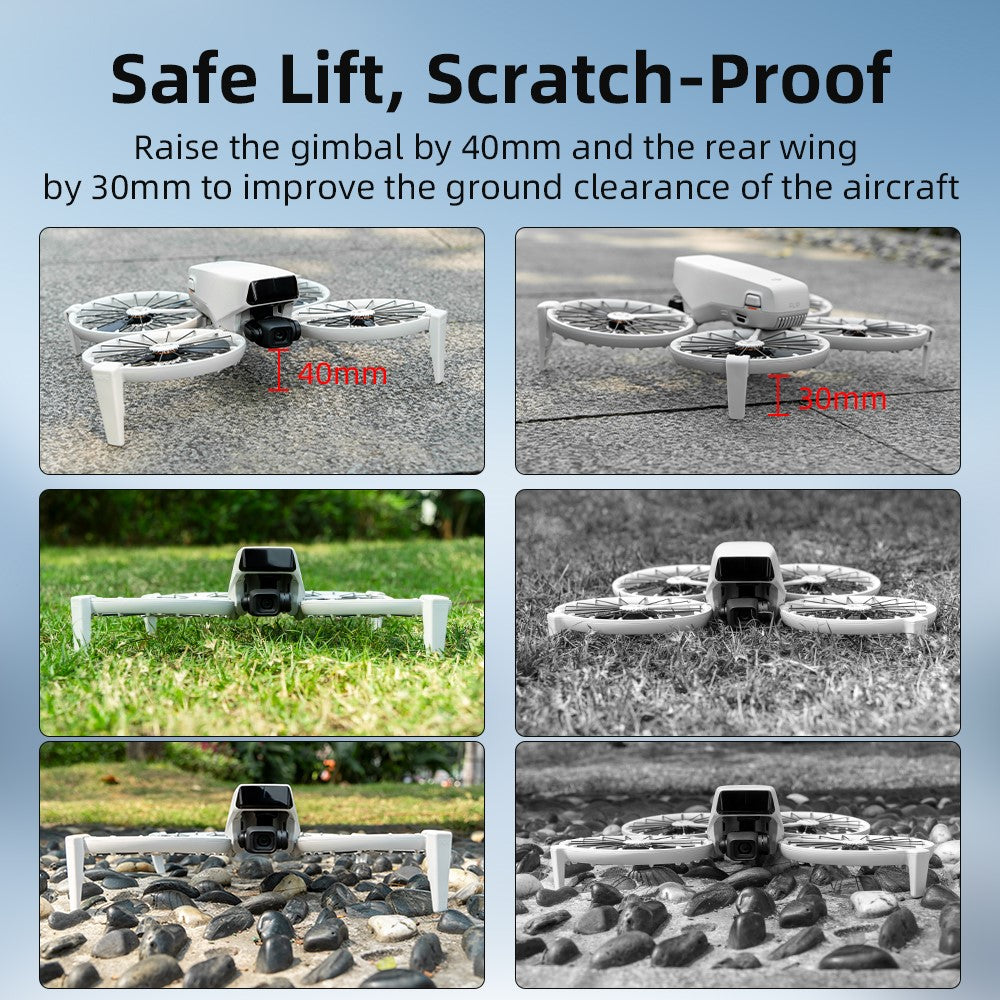 BRDRC For DJI Flip Landing Gear Gimbal Protection Height Increasing TPU Support Legs