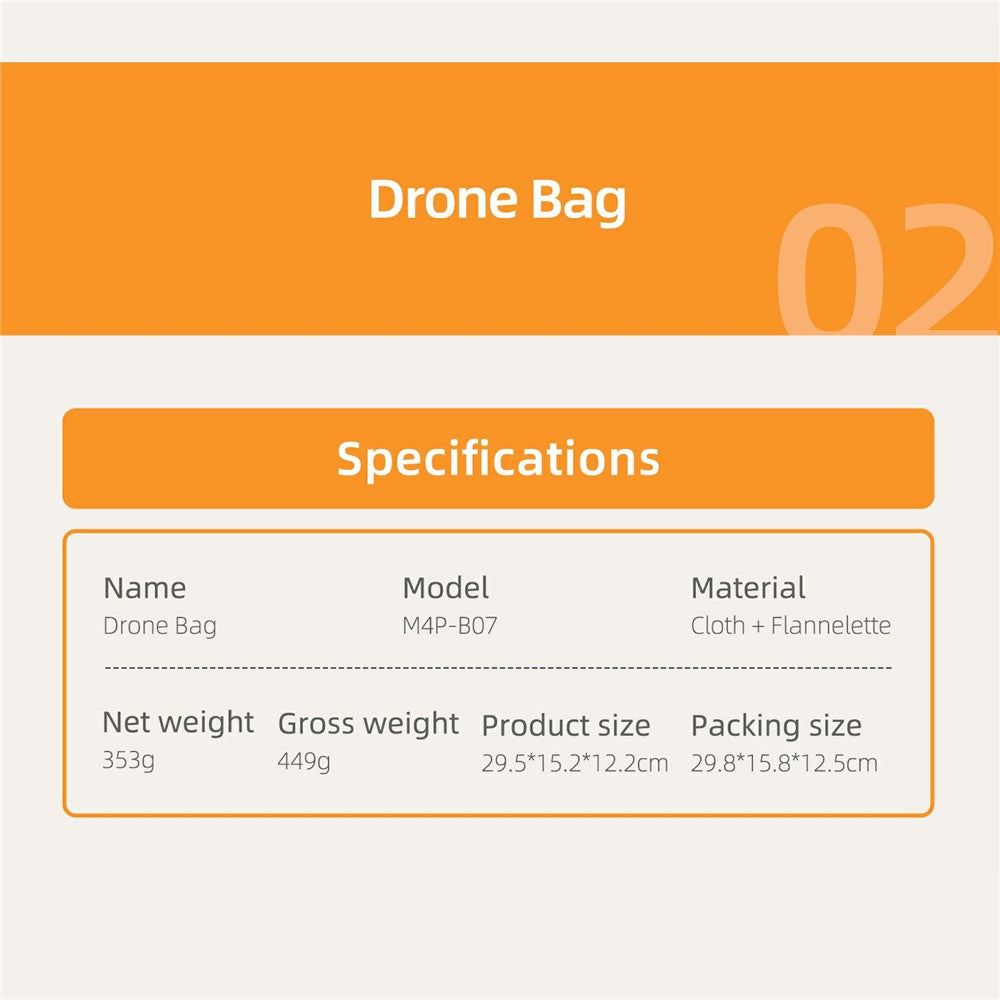 SUNNYLIFE M4P-B07 For DJI Mavic 4 Pro Drone Body Portable Handbag Shockproof Storage Case