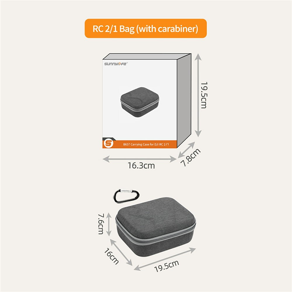 SUNNYLIFE B657 For DJI RC 2 / 1 Remote Control Protective Case Soft Lining Storage Bag