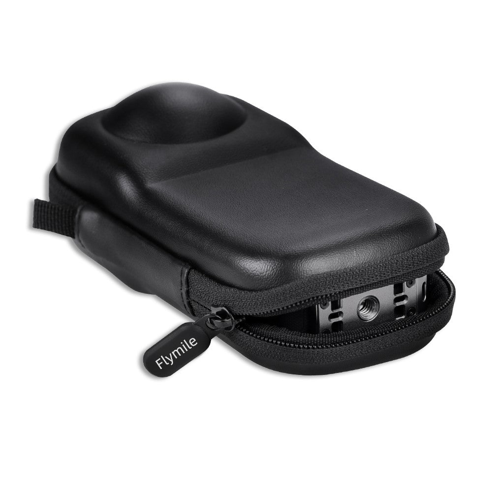 FLYMILE For Insta360 X5 Camera PU Storage Bag Protective Case with Carabiner