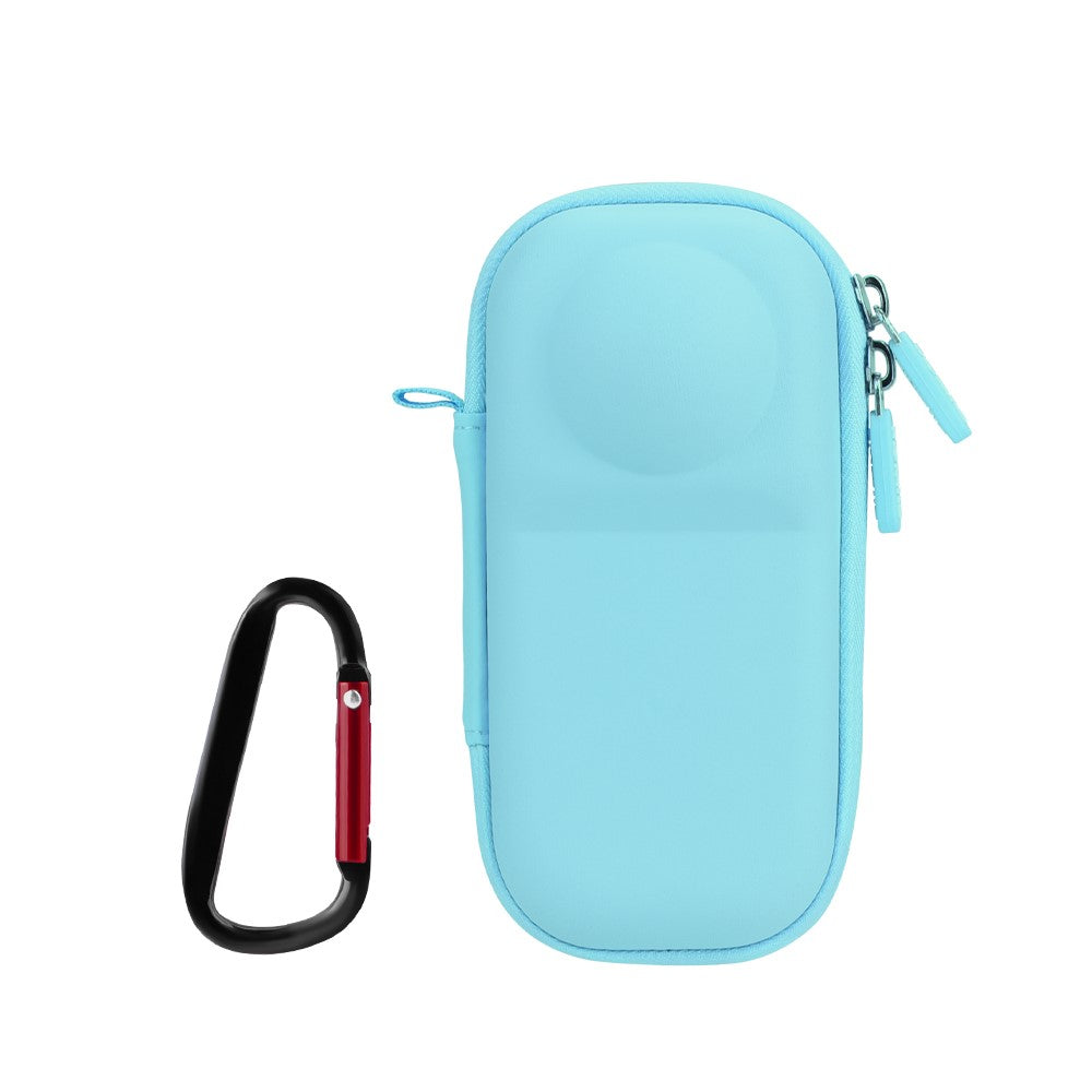 FLYMILE For Insta360 X5 Camera PU Storage Bag Protective Case with Carabiner