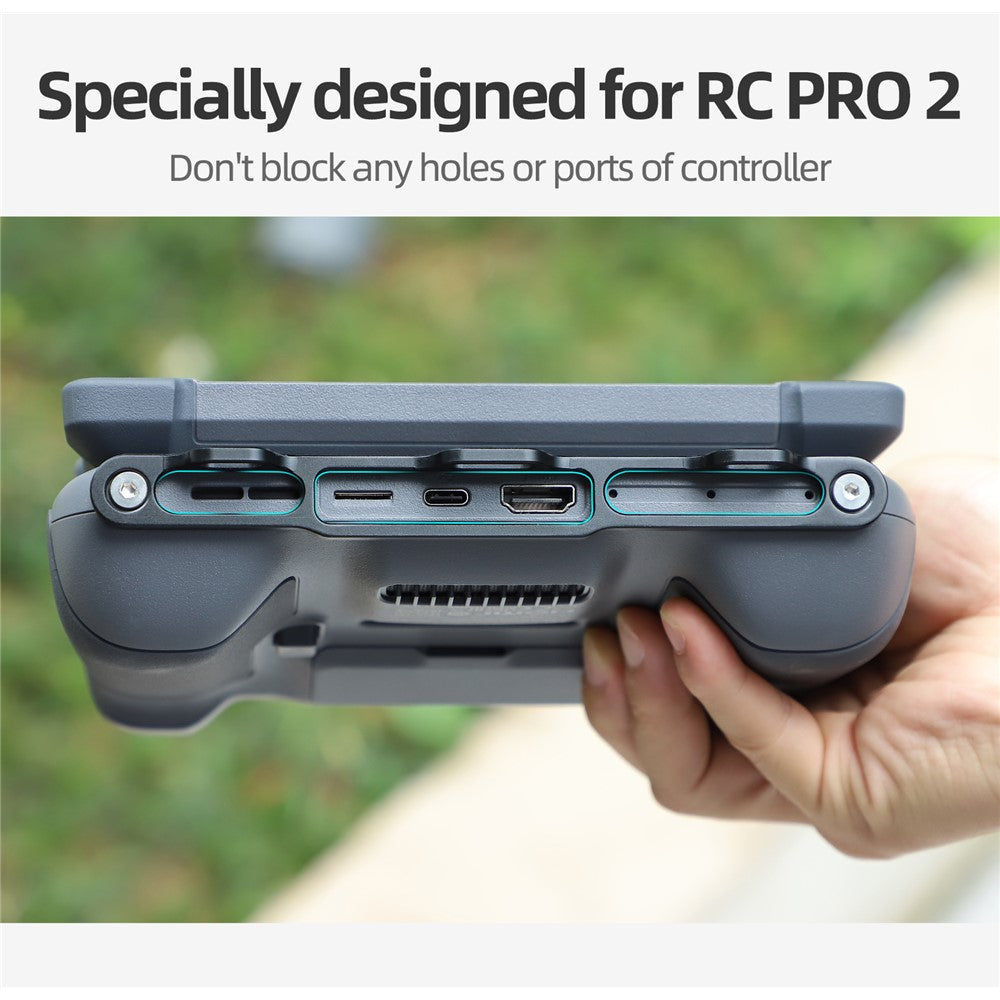 SUNNYLIFE For DJI RC Pro 2 Aluminum Alloy 3 Holes Buckle + Adjustable PU Leather Strap