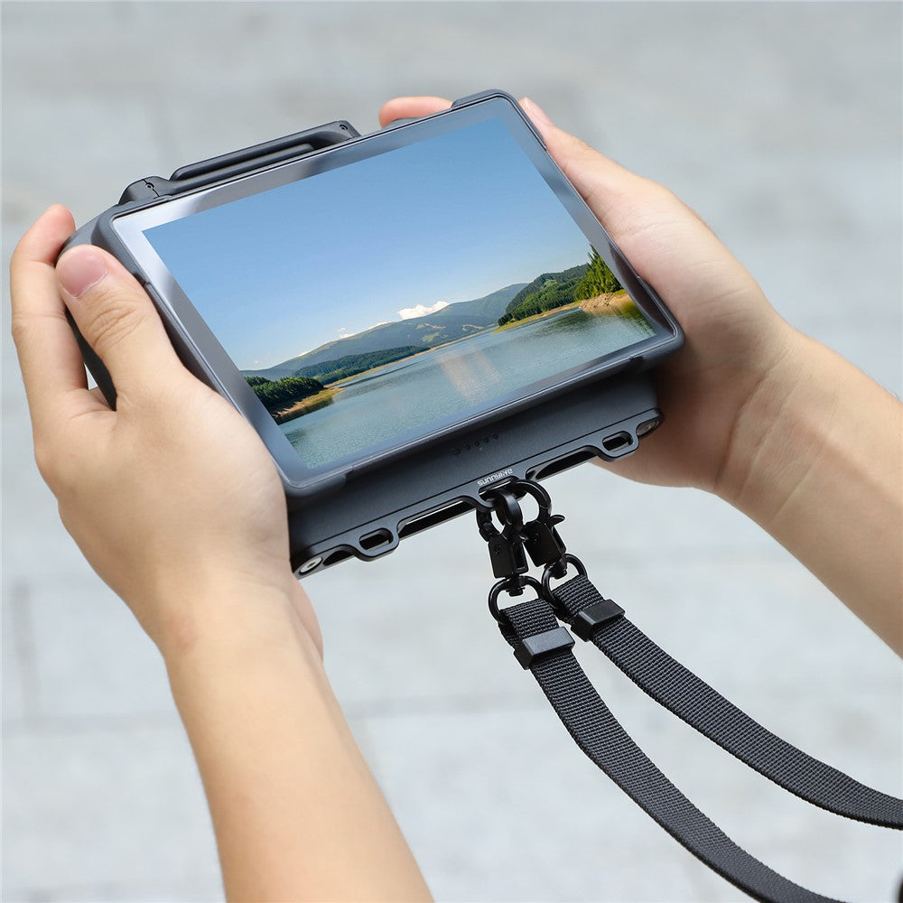 SUNNYLIFE For DJI RC Pro 2 Aluminum Alloy 3 Holes Buckle + Adjustable PU Leather Strap