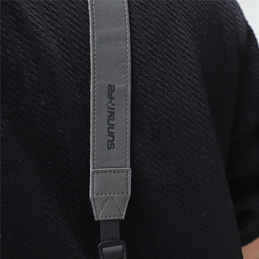 SUNNYLIFE For DJI RC Pro 2 Aluminum Alloy 3 Holes Buckle + Adjustable PU Leather Strap