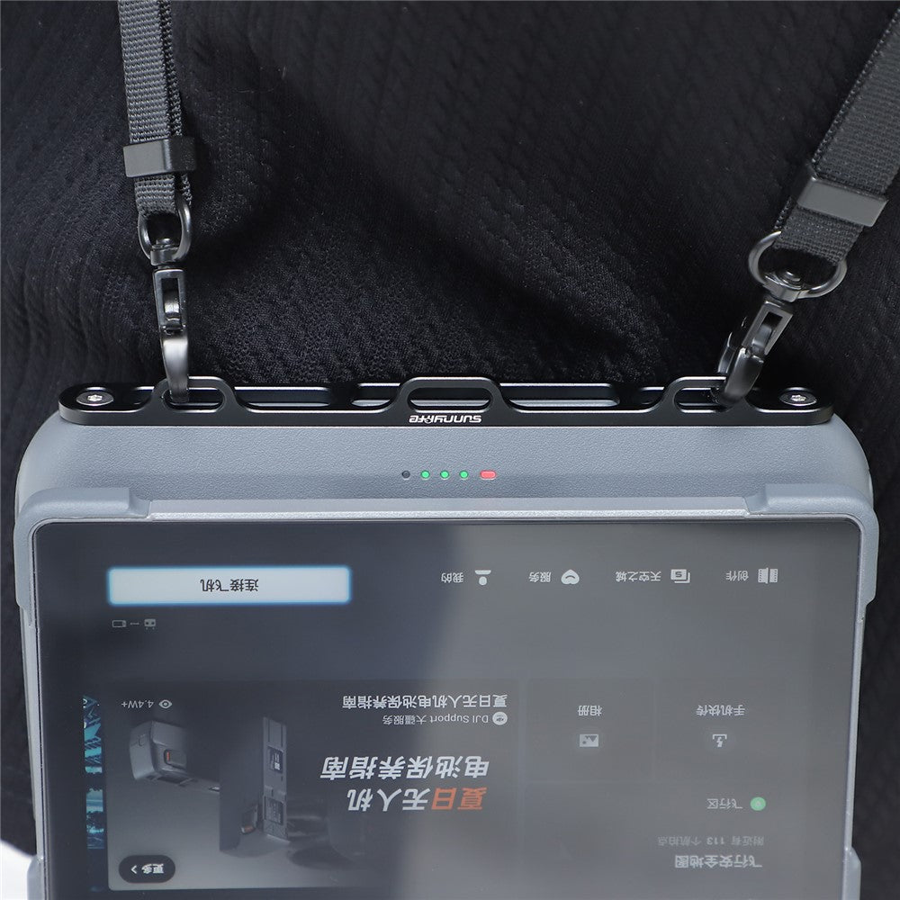 SUNNYLIFE For DJI RC Pro 2 Aluminum Alloy 3 Holes Buckle + Adjustable PU Leather Strap