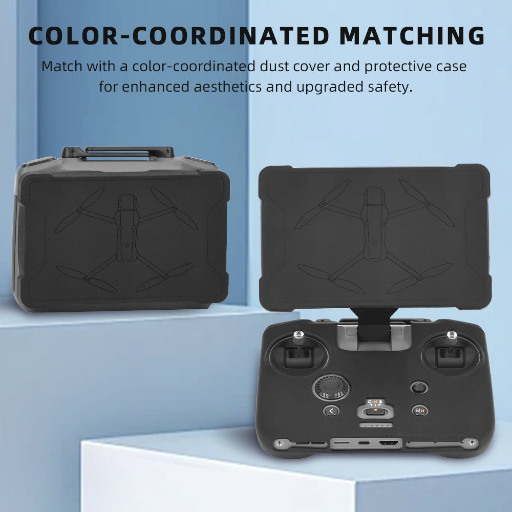 BRDRC For DJI RC Pro 2 Remote Controller Silicone Case with Screen Cap Protective Cover