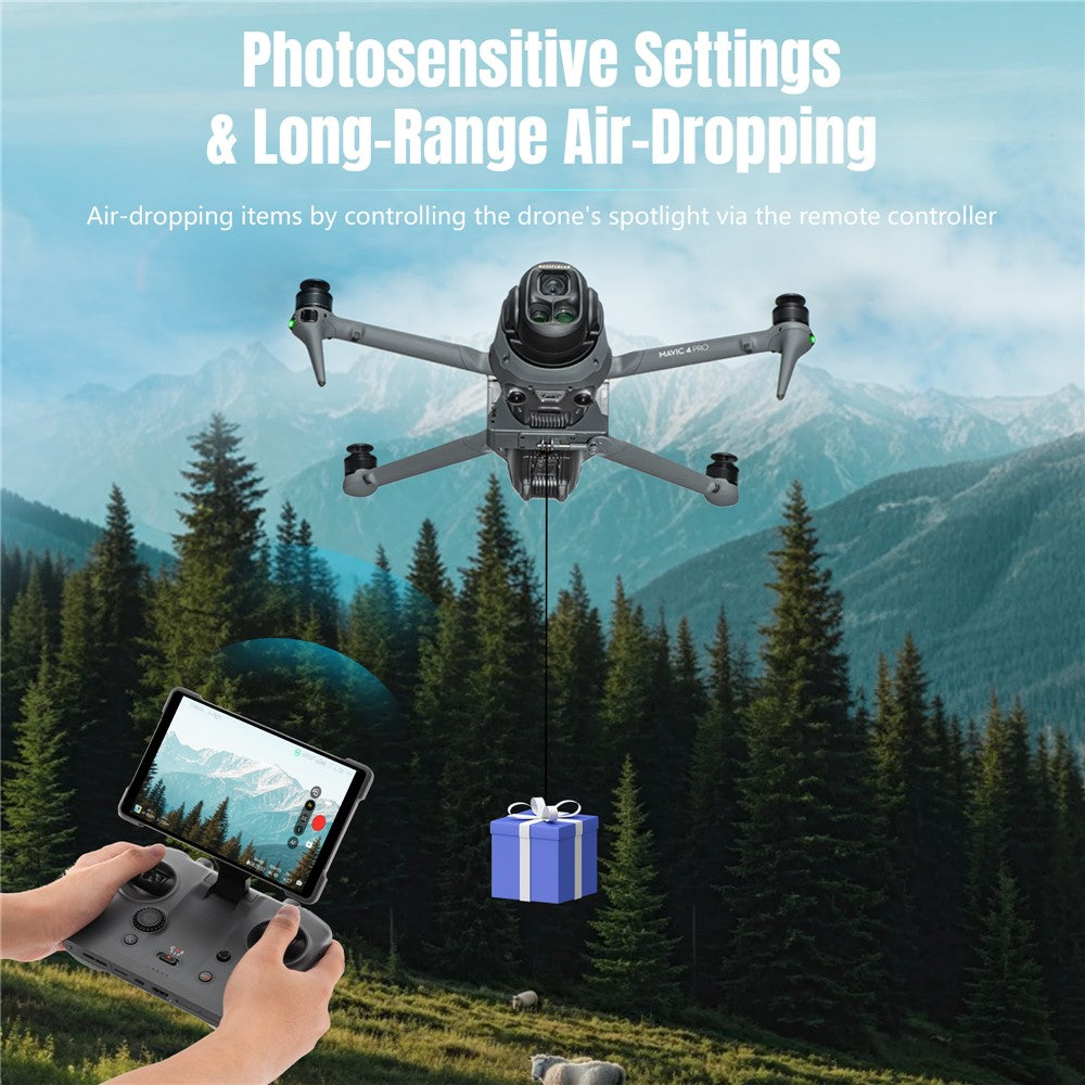 STARTRC 12020050 For DJI Mavic 4 Pro Drone Photosensitive Payload Dropper Remote Thrower with Expansion Mount