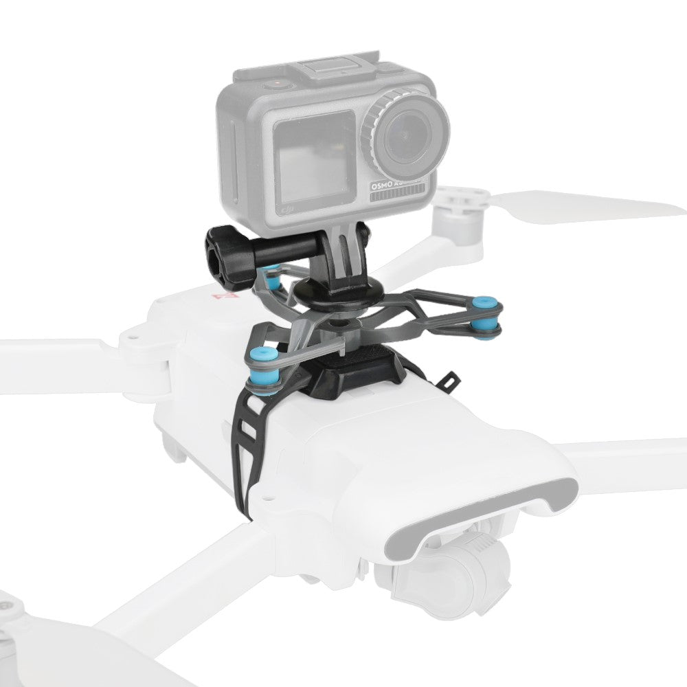 RCSTQ Action Camera Universal Shock Absorber Bracket Fixed Holder for DJI Mavic Air 2/Autel EVO 2, etc.