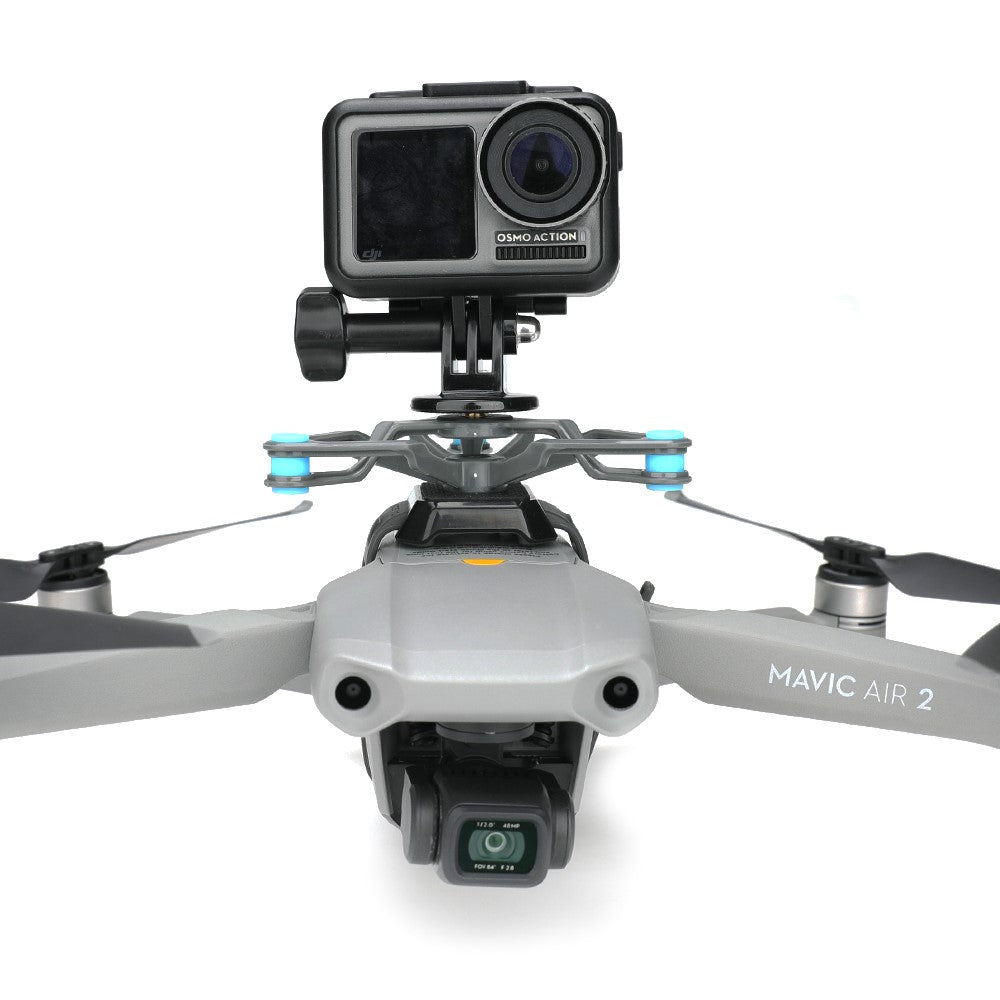 RCSTQ Action Camera Universal Shock Absorber Bracket Fixed Holder for DJI Mavic Air 2/Autel EVO 2, etc.