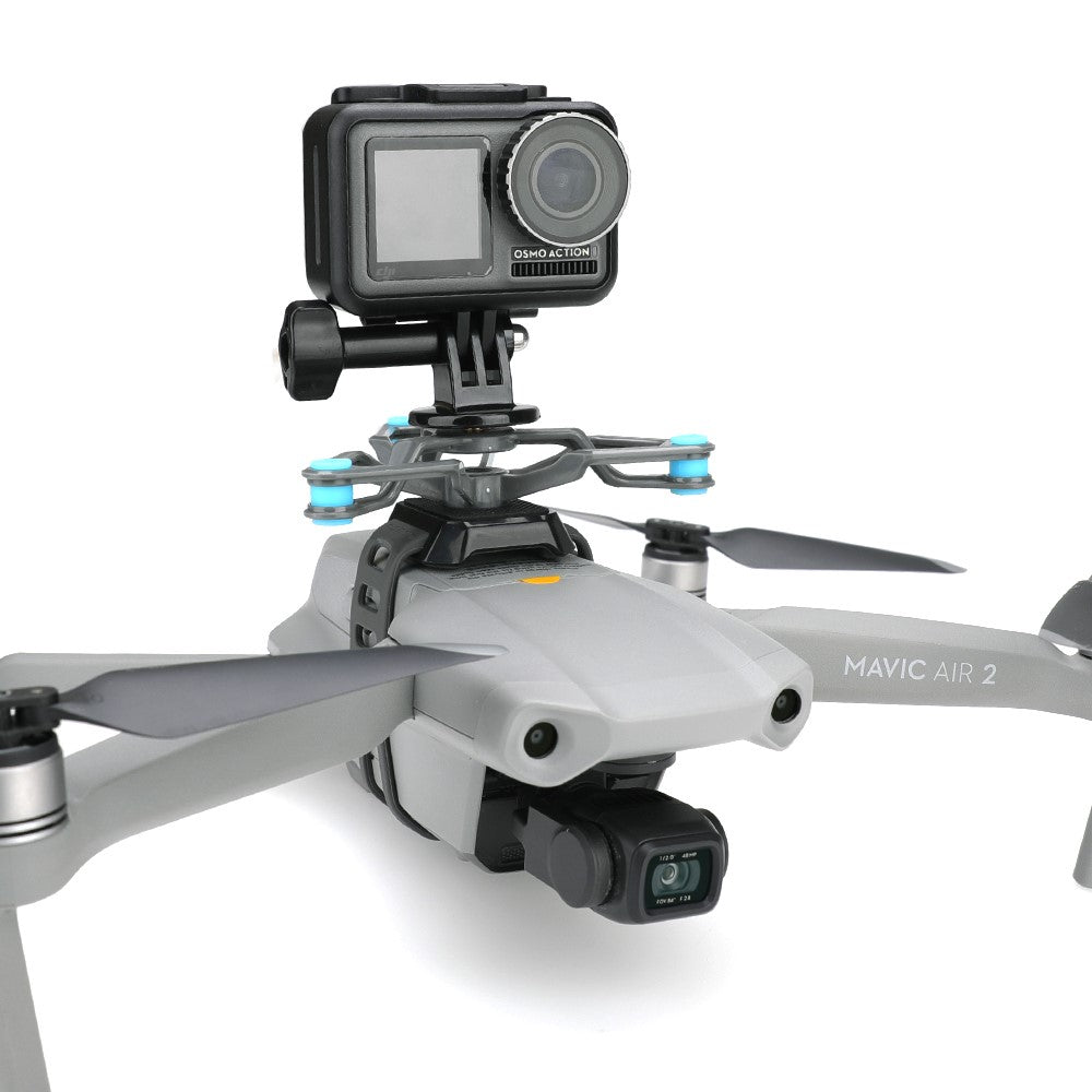RCSTQ Action Camera Universal Shock Absorber Bracket Fixed Holder for DJI Mavic Air 2/Autel EVO 2, etc.