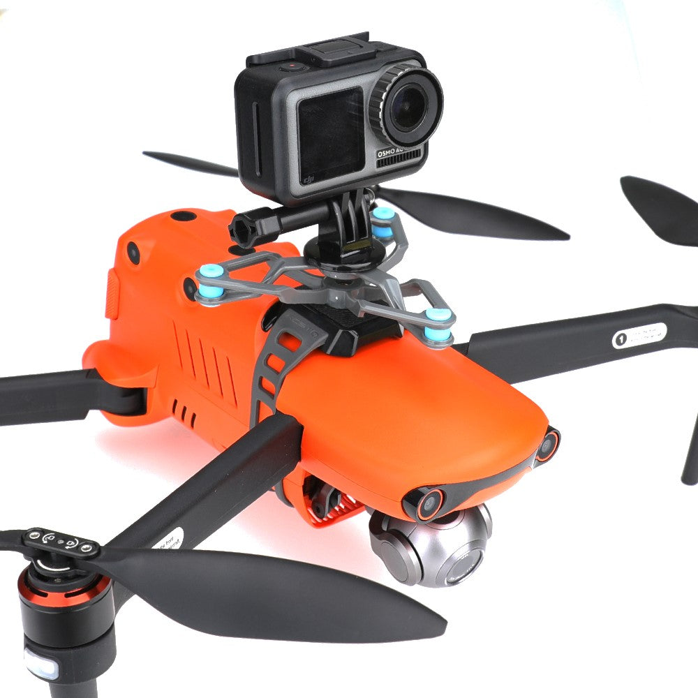 RCSTQ Action Camera Universal Shock Absorber Bracket Fixed Holder for DJI Mavic Air 2/Autel EVO 2, etc.