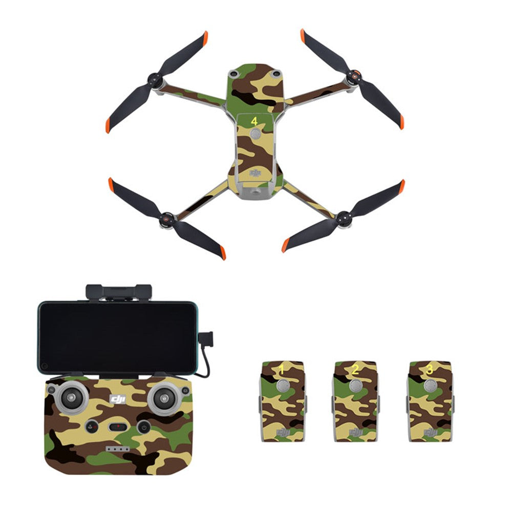 STARTRC Anti-Scratch Protective Decal Decorative PVC Stickers Set for DJI Mavic Air 2S