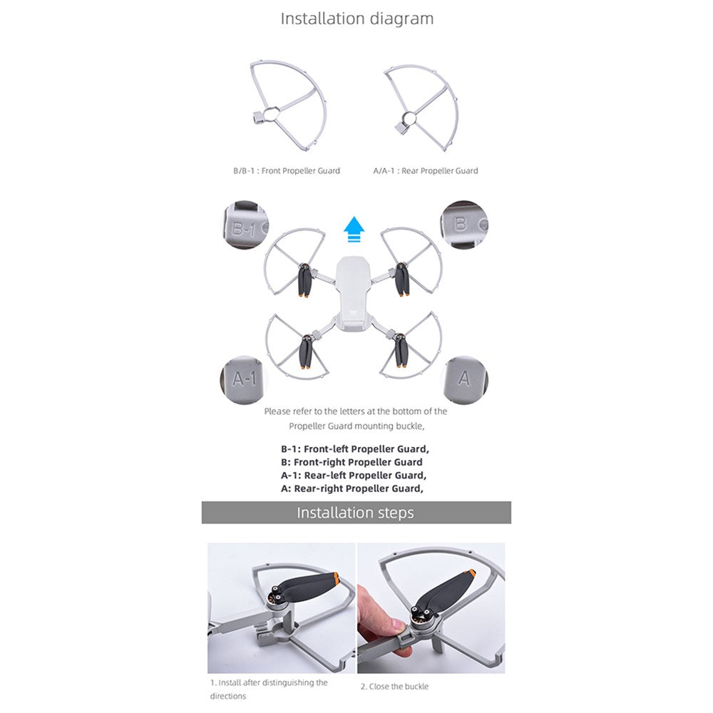 EWB8866 Propeller Guard Protector Quick Install Protective Cage Cover Drone Accessories for DJI Mavic Mini/Mini SE/2