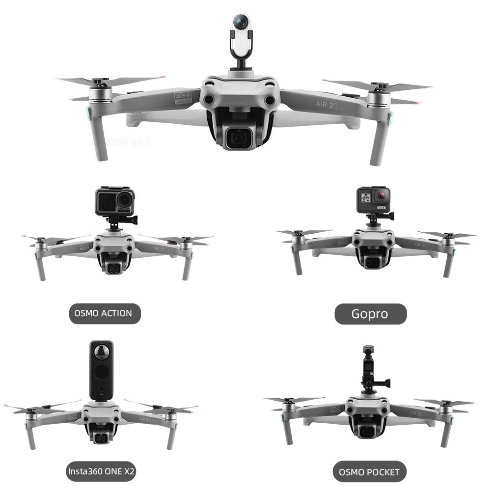 BRDRC EWB8797 Camera Fill Light Bracket Mount Holder Drone Top Extension Kit for DIJ Air 2S